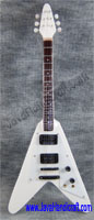 White Flying V Miniature Guitar