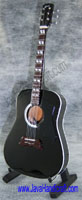 Elvis Presley - Black Acoustic Gibson Miniature Guitar 