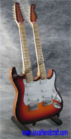 Miniature Guitar Fender Double Neck Sunburst