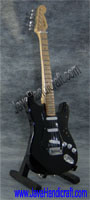 Miniature Guitar David Gilmour Pink Floyd Black Stratocaster