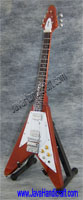 Flying V Brown Natural Wood Finish