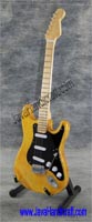 Natural Fender Stratocaster with black pickguard