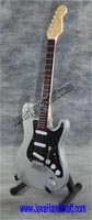 SILVER Fender Stratocaster with black pickguard